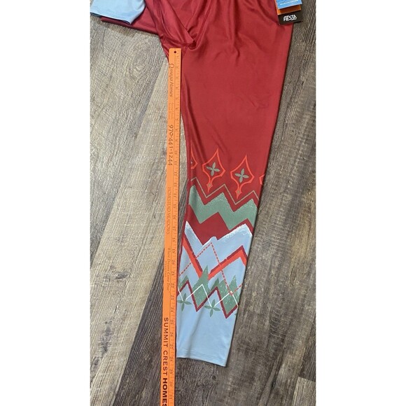 NWT Hot Chillys Micro Elite Chamois Leggings Frost Flower Red Women’s Large New - Picture 13 of 13